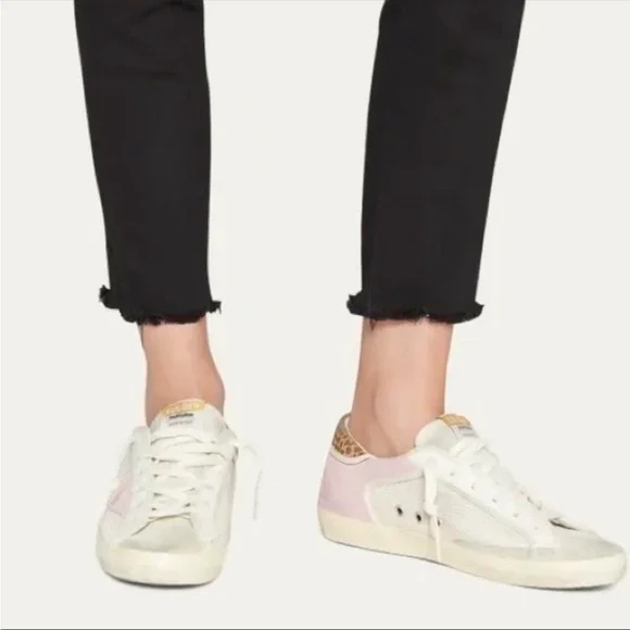 Golden Goose Superstar Sneaker Cream Antique Pink Suede/Leopard sz 37 New in Box - Picture 16 of 17